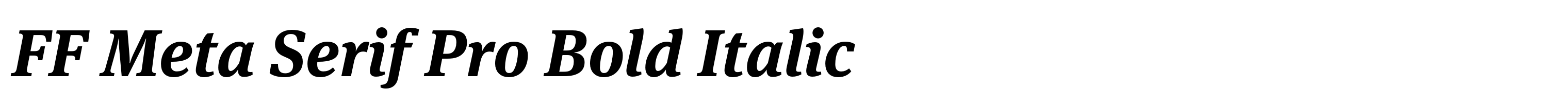 FF Meta Serif Pro Bold Italic